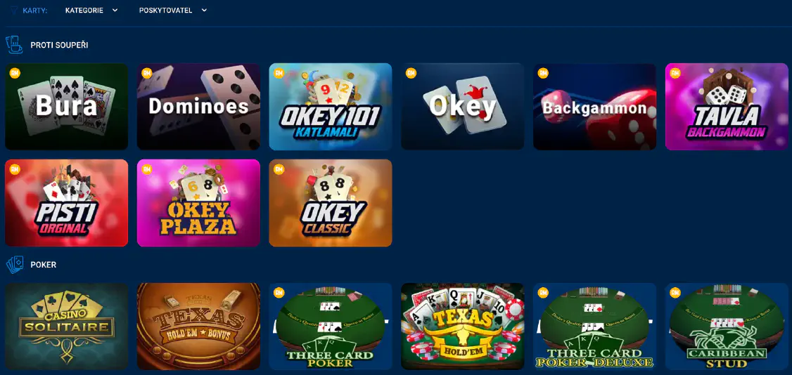 Karty Casino Card Games от Mostbet