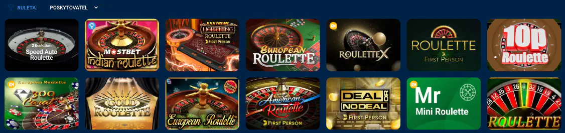 Ruleta Casino Roulette от Mostbet